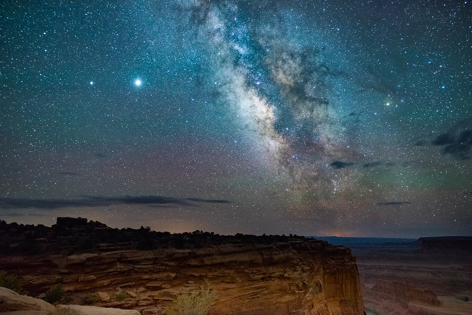 View of stary night sky's at Canyonlands National Park