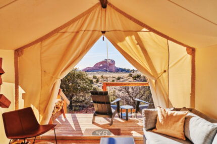 View of suite tent at ULUM Moab