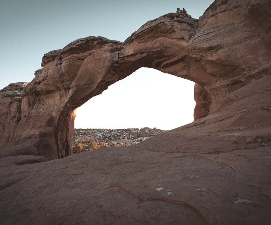 View of Arch in Moab